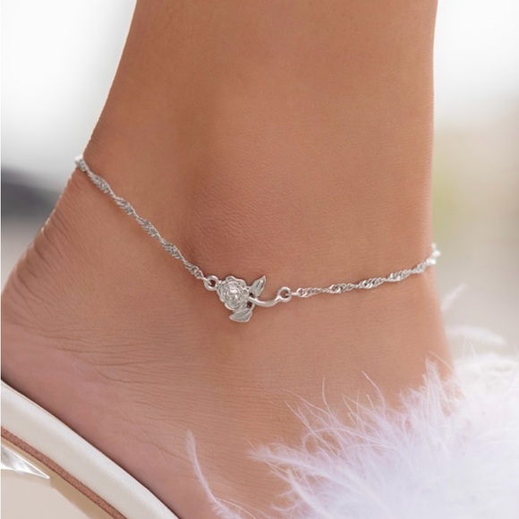 paparazzi Jewelry - Rose Review - Silver Anklet